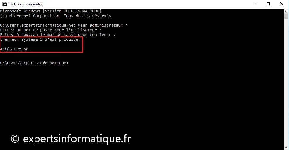 Résoudre l'erreur système 5 dans l'invite de commandes Windows (CMD)