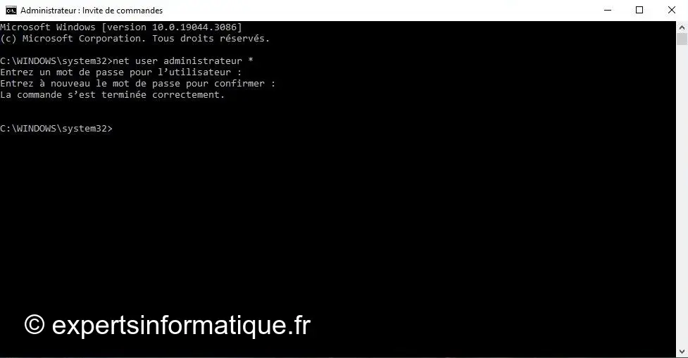 Changer son mot de passe Windows à l'aide du CMD