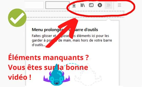 Barre des extensions (ou barre des outils) disparu sur Firefox